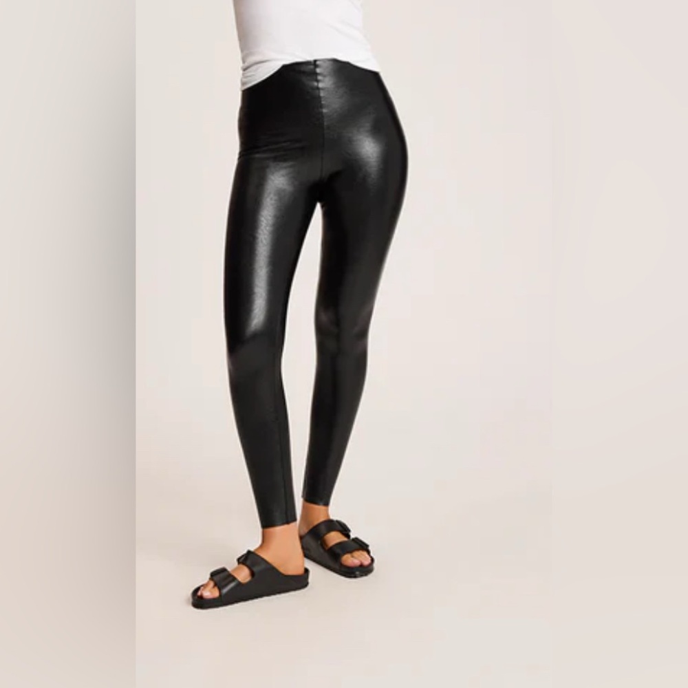 COMMANDO faux leather black leggings Sz 2X